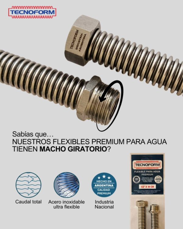 FLEXIBLE AGUA EXTENSIBLE 3/4 (20 A 42) - Imagen 3
