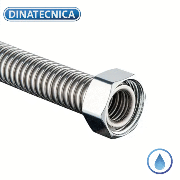 FLEXIBLE AGUA ACERO 1/2 X 25 DINATEC